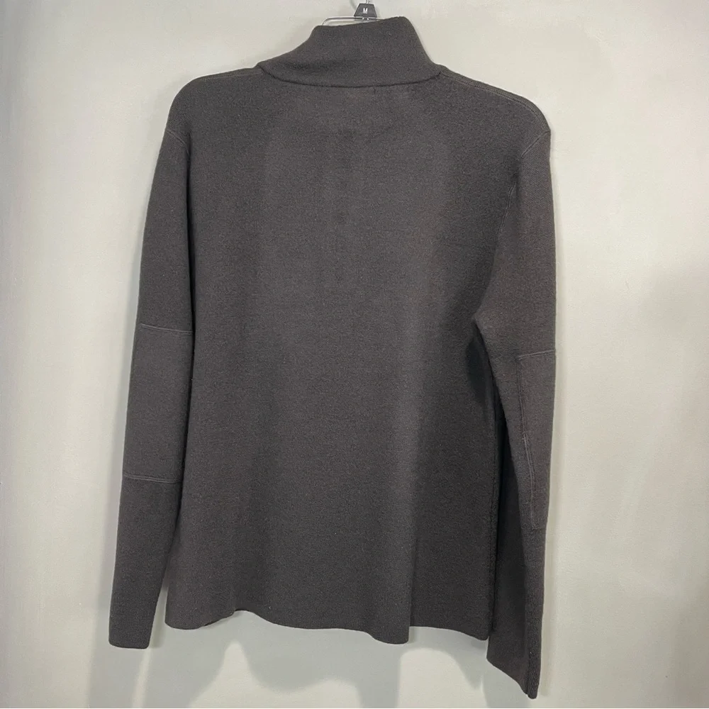 Banana Republic Merino Half Zip Sweater Dark Grey Men size Large